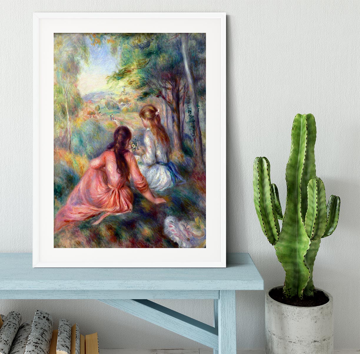 In the meadow by Renoir Framed Print - Canvas Art Rocks - 5