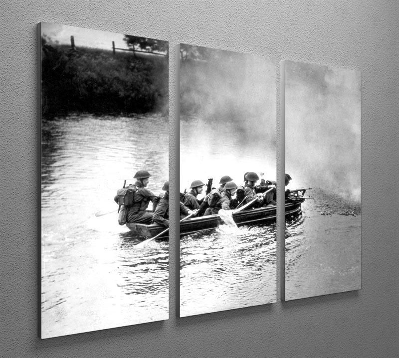 Infantry brigade assault boat drill 3 Split Panel Canvas Print - Canvas Art Rocks - 2