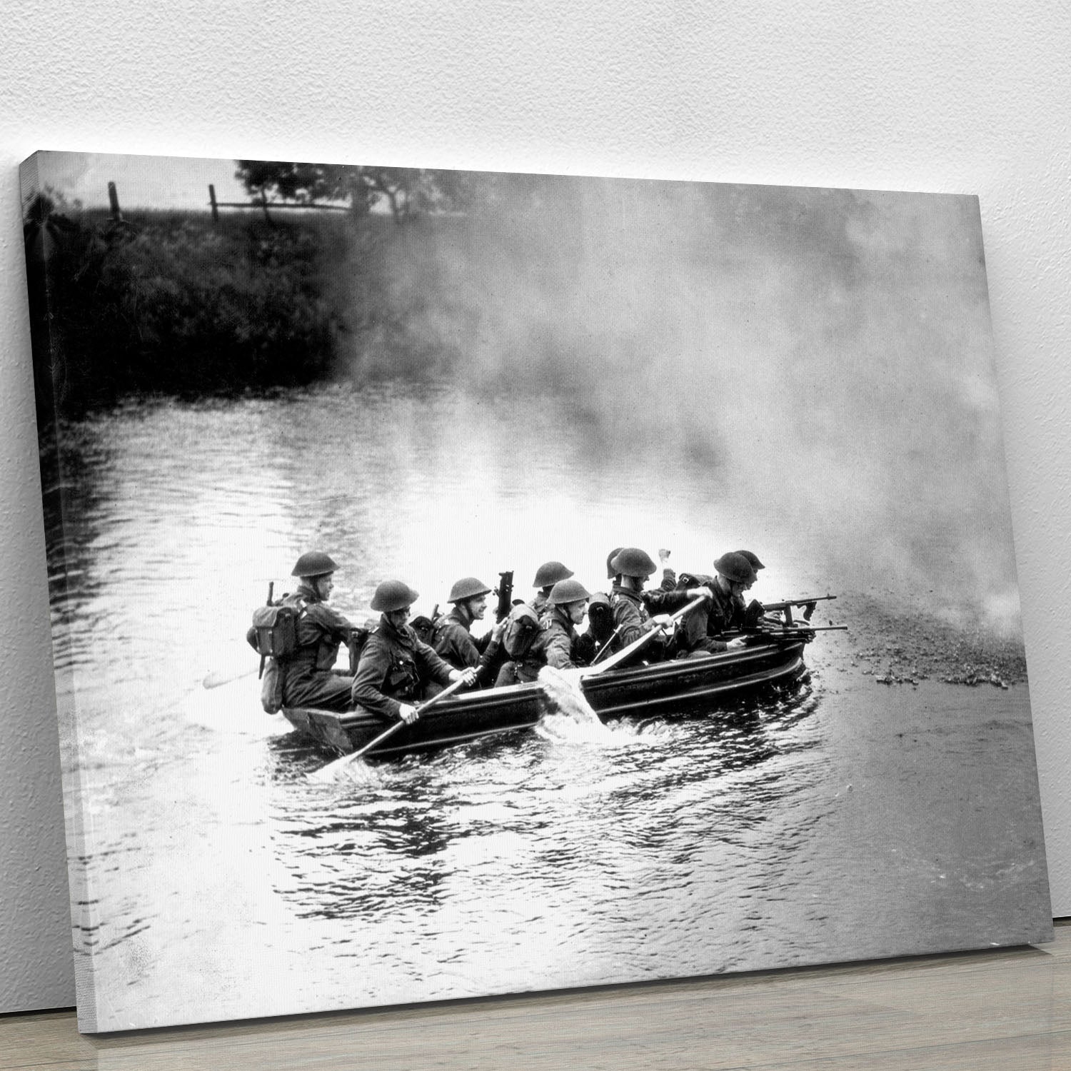 Infantry brigade assault boat drill Canvas Print or Poster - Canvas Art Rocks - 1