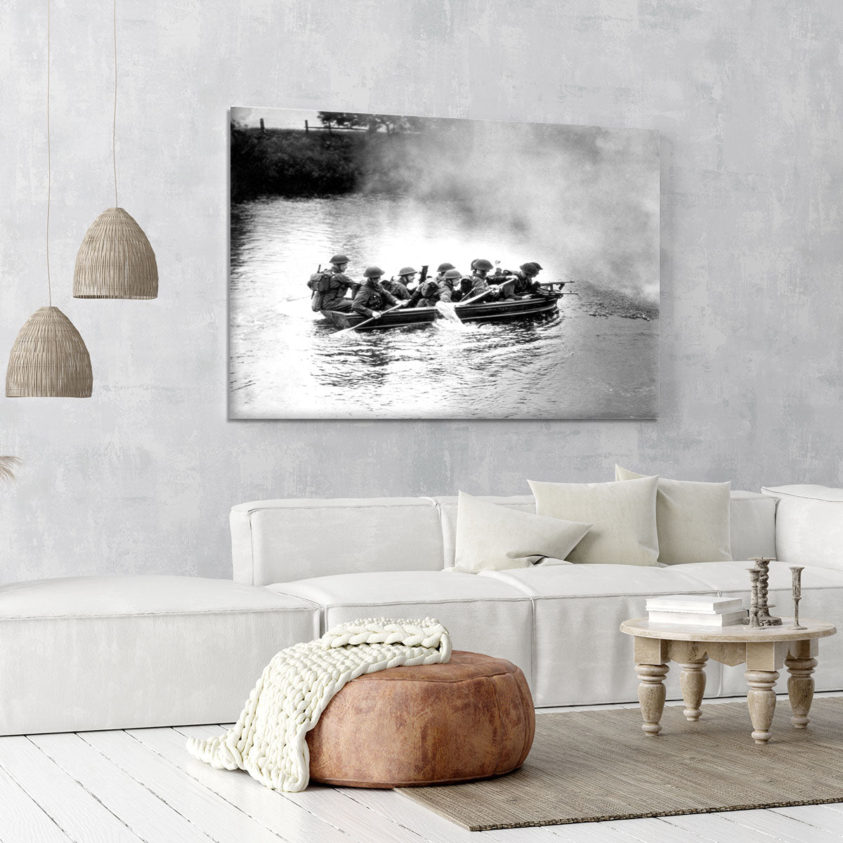 Infantry brigade assault boat drill Canvas Print or Poster - Canvas Art Rocks - 6