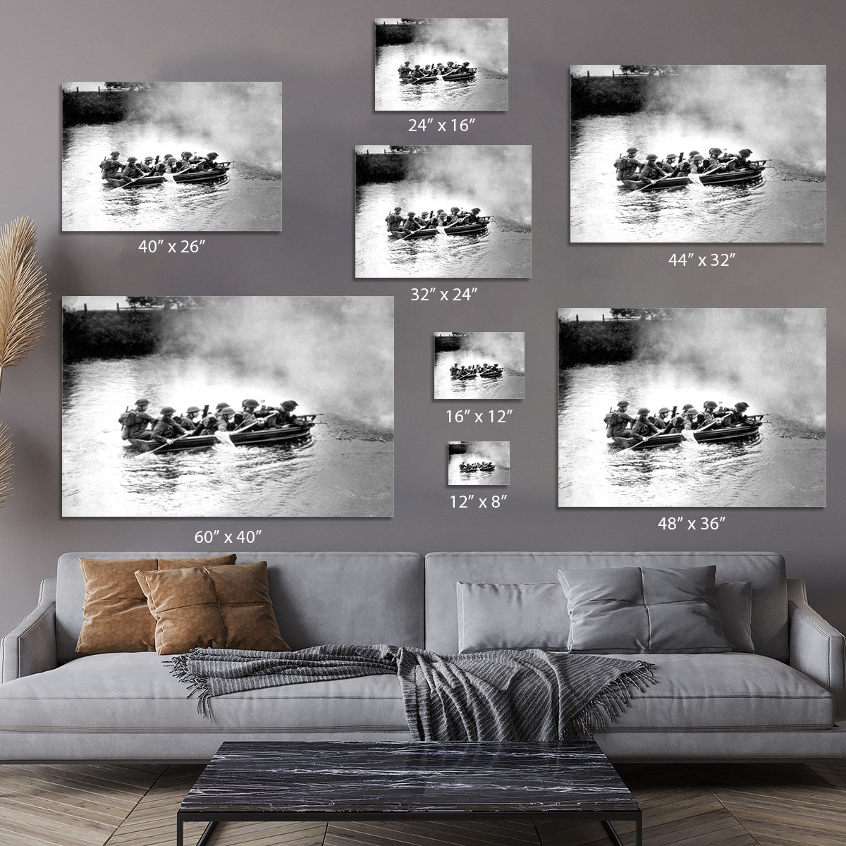 Infantry brigade assault boat drill Canvas Print or Poster - Canvas Art Rocks - 7