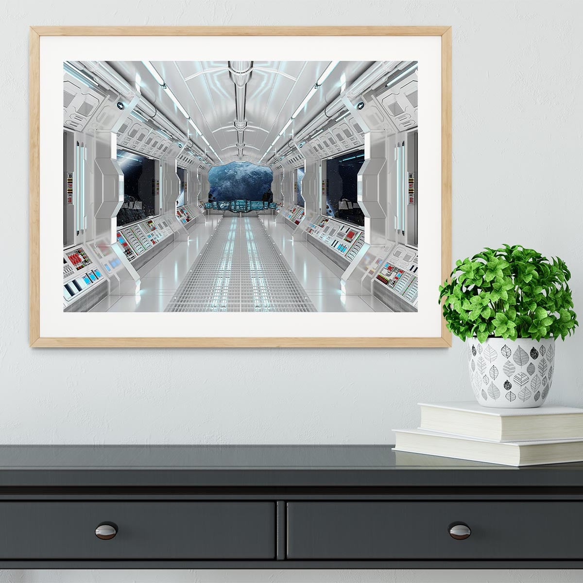 Inside Space Shuttle Framed Print - Canvas Art Rocks - 3