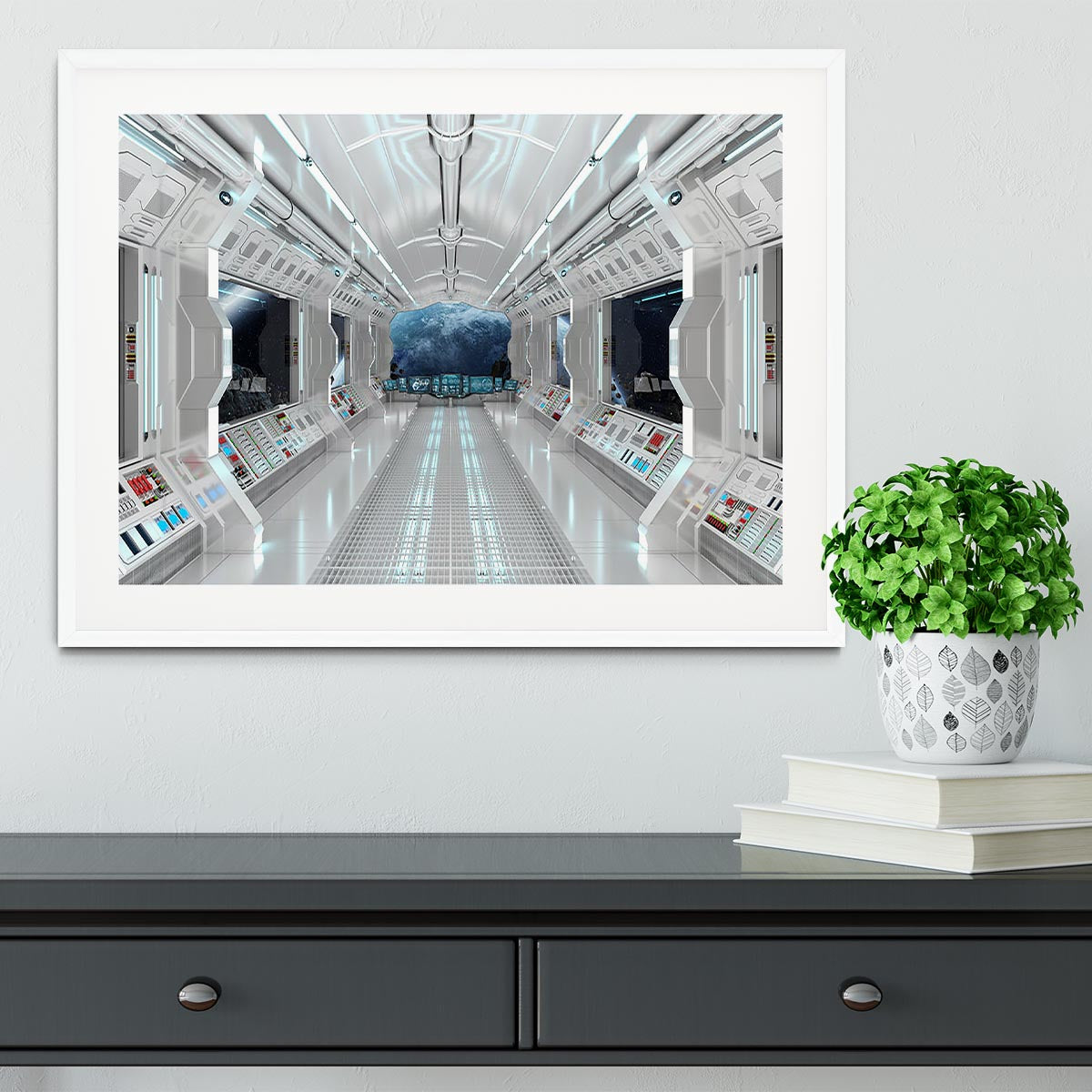 Inside Space Shuttle Framed Print - Canvas Art Rocks - 5