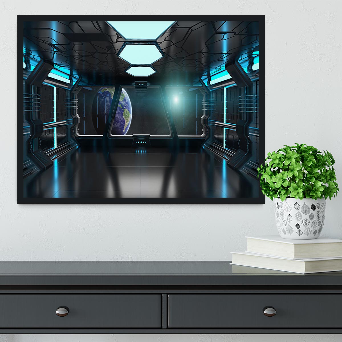 Inside a Spaceship Framed Print - Canvas Art Rocks - 2
