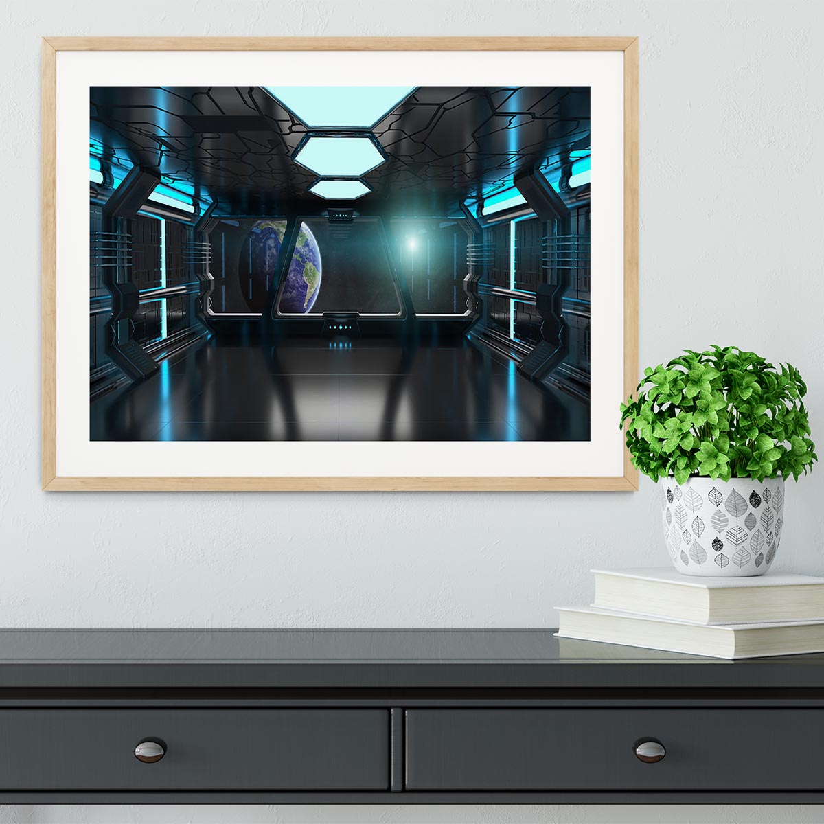 Inside a Spaceship Framed Print - Canvas Art Rocks - 3