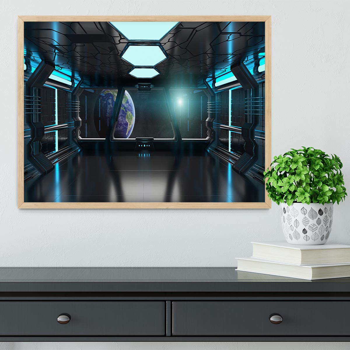 Inside a Spaceship Framed Print - Canvas Art Rocks - 4