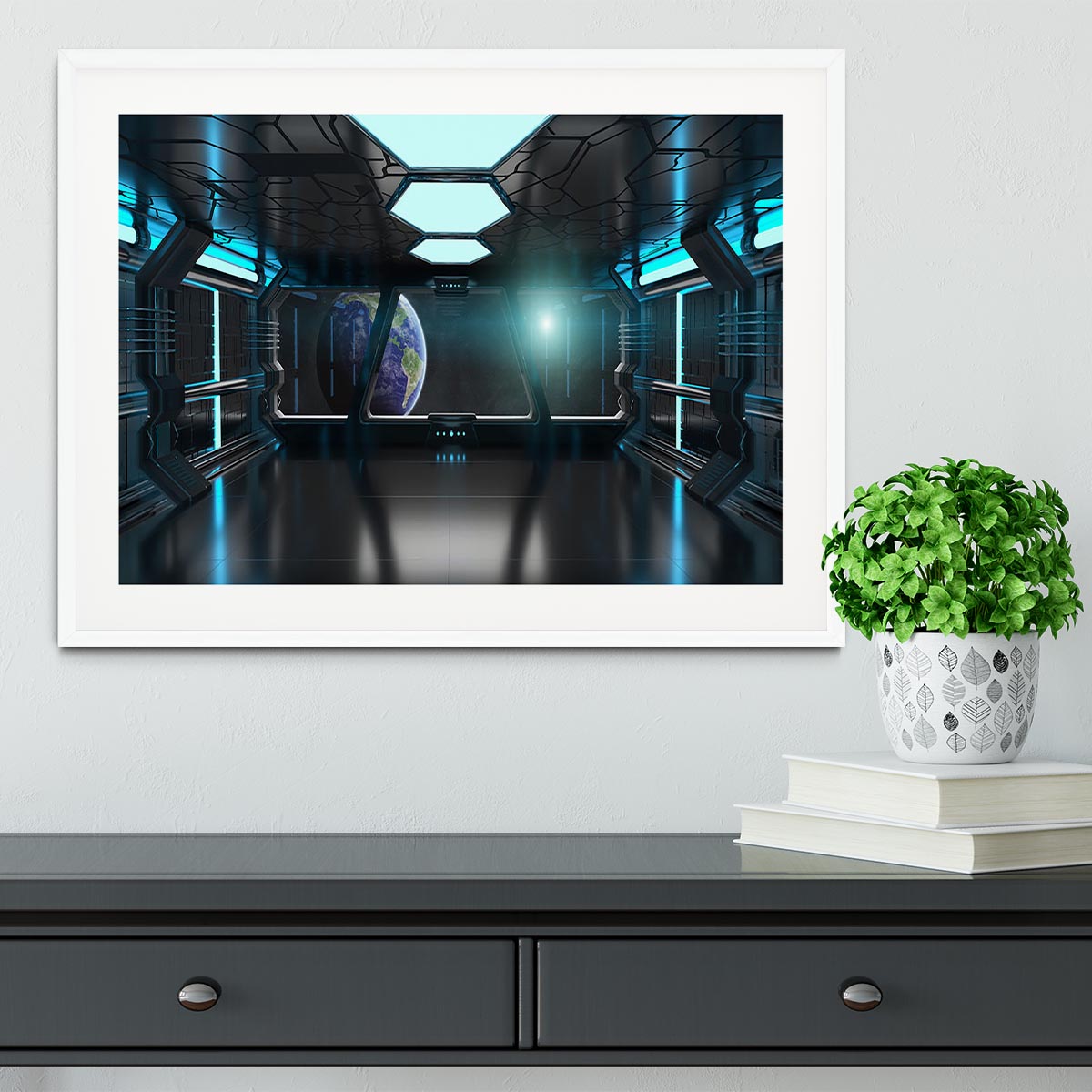 Inside a Spaceship Framed Print - Canvas Art Rocks - 5