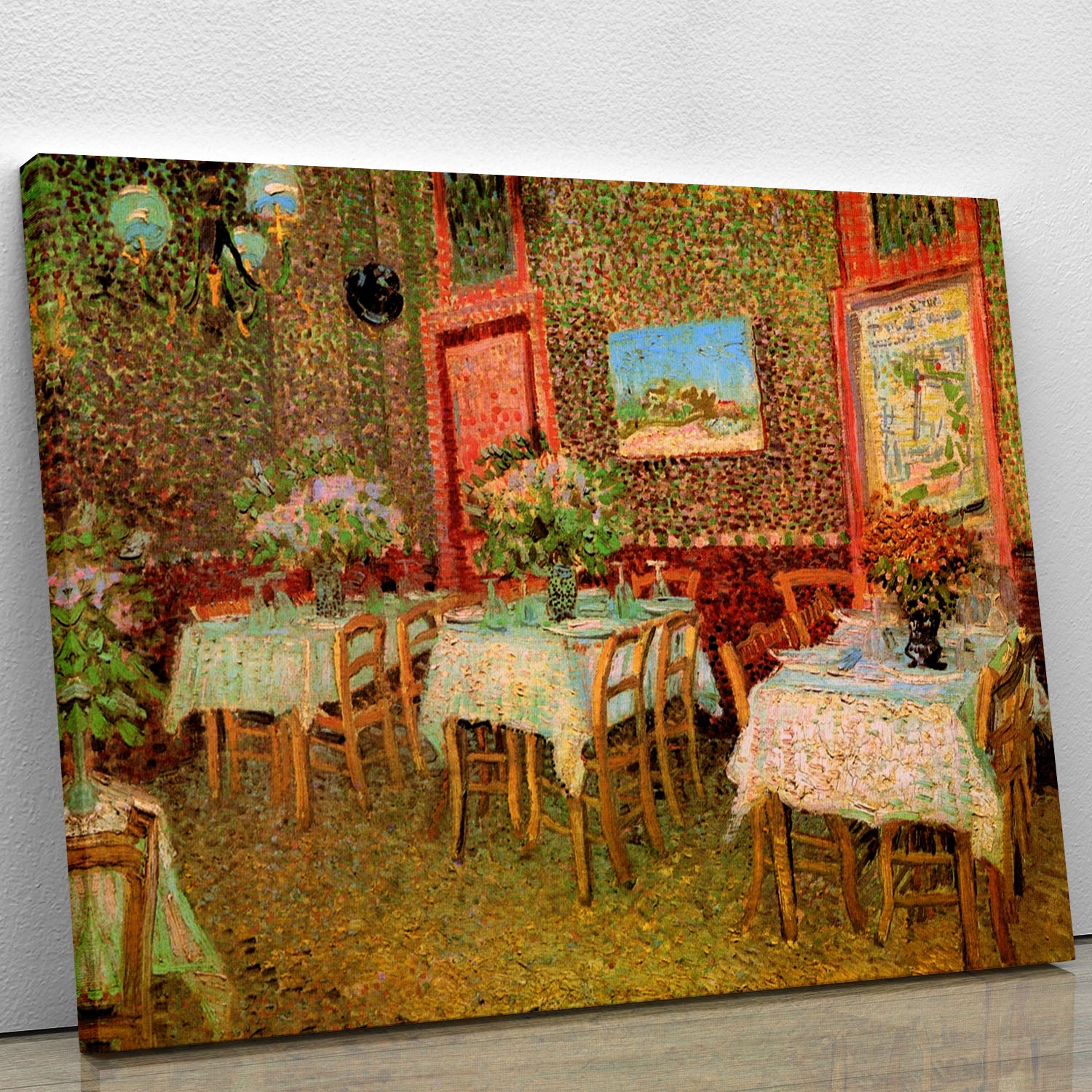 Interior of a restaurant by Van Gogh Canvas Print or Poster - Canvas Art Rocks - 1