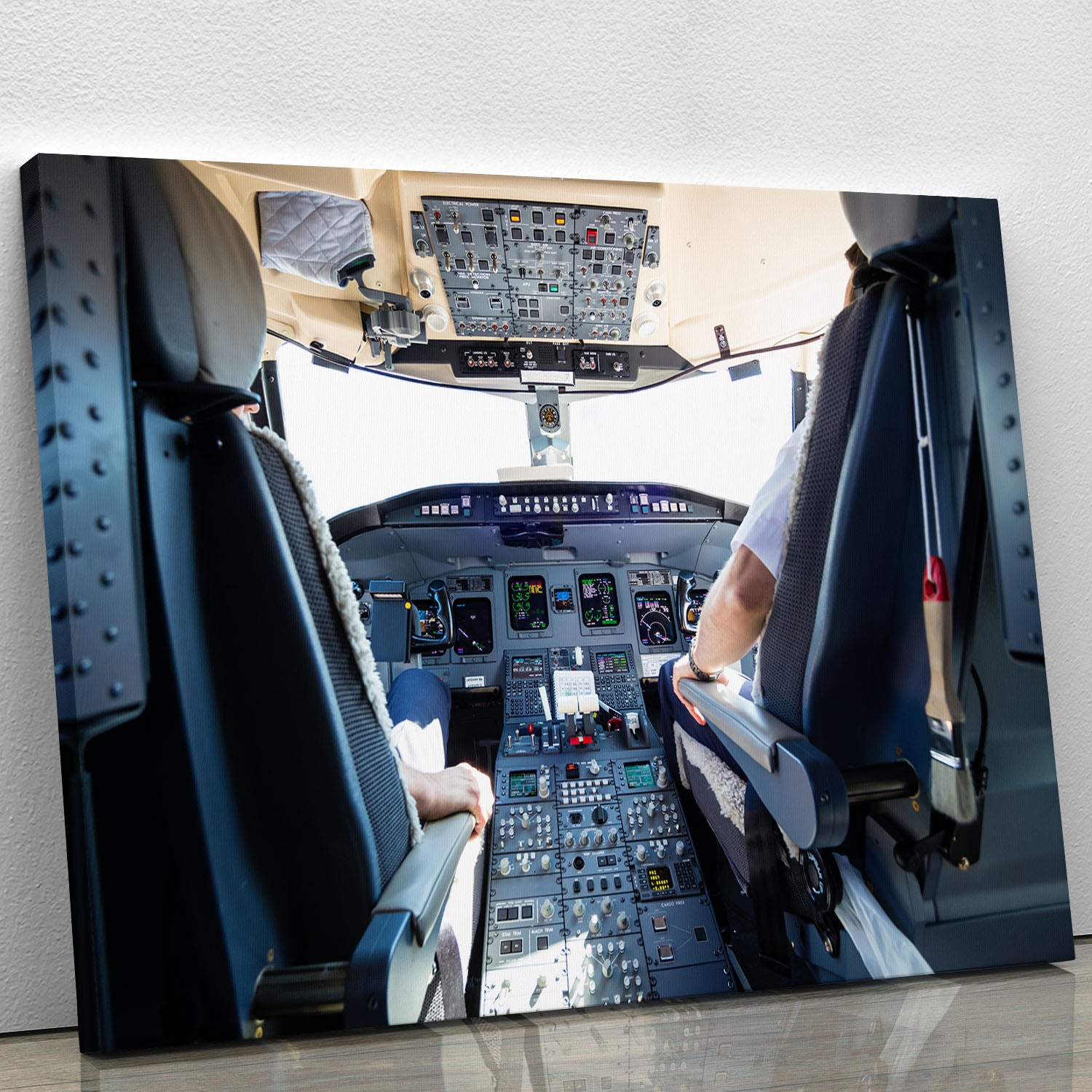 Interior of airplane cockpit Canvas Print or Poster - Canvas Art Rocks - 1