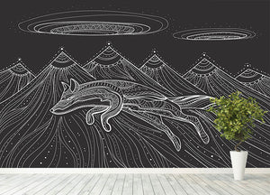 Intricate fox design Wall Mural Wallpaper - Canvas Art Rocks - 4