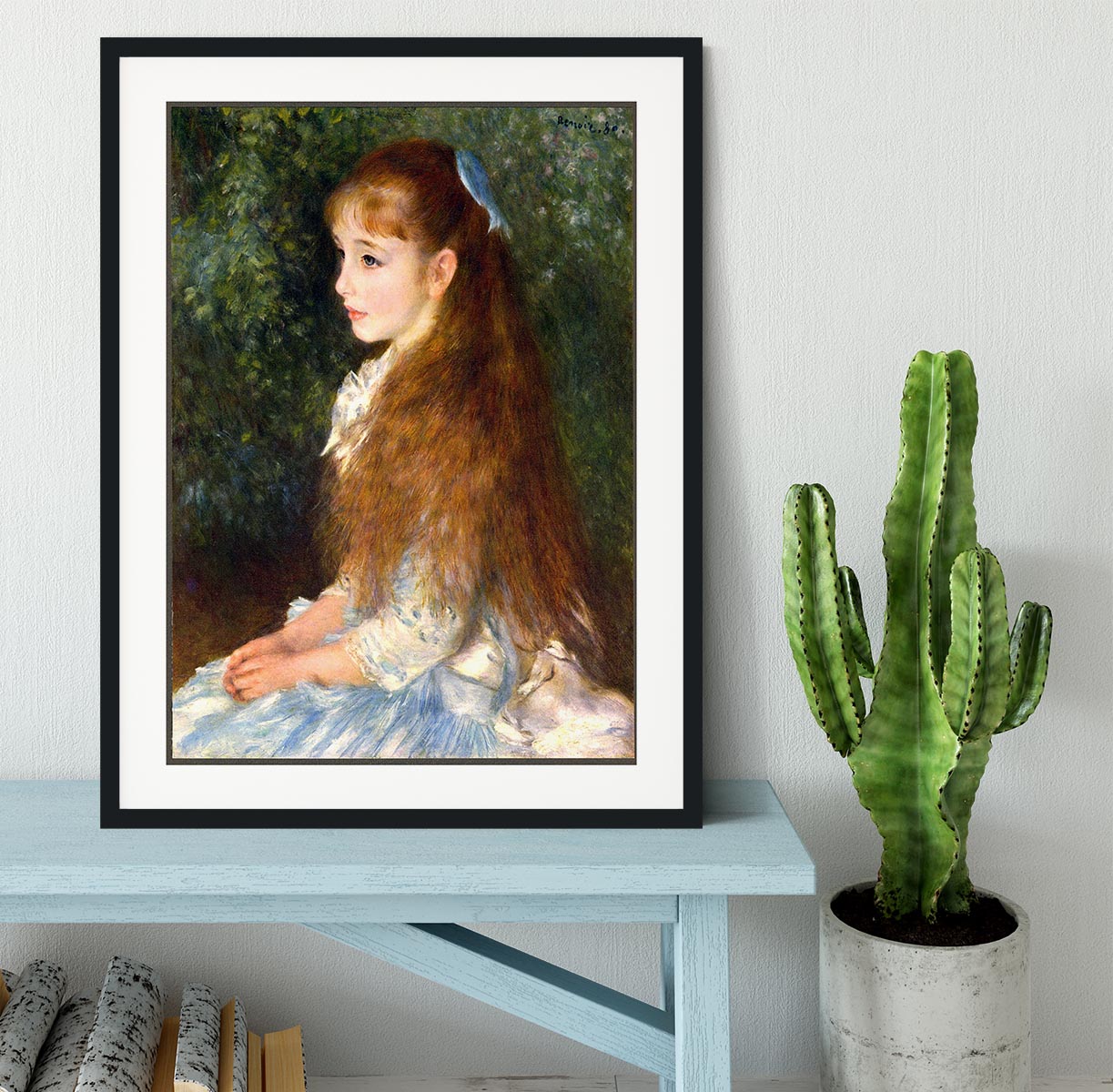 Irene Cahen d Anvers by Renoir Framed Print - Canvas Art Rocks - 1