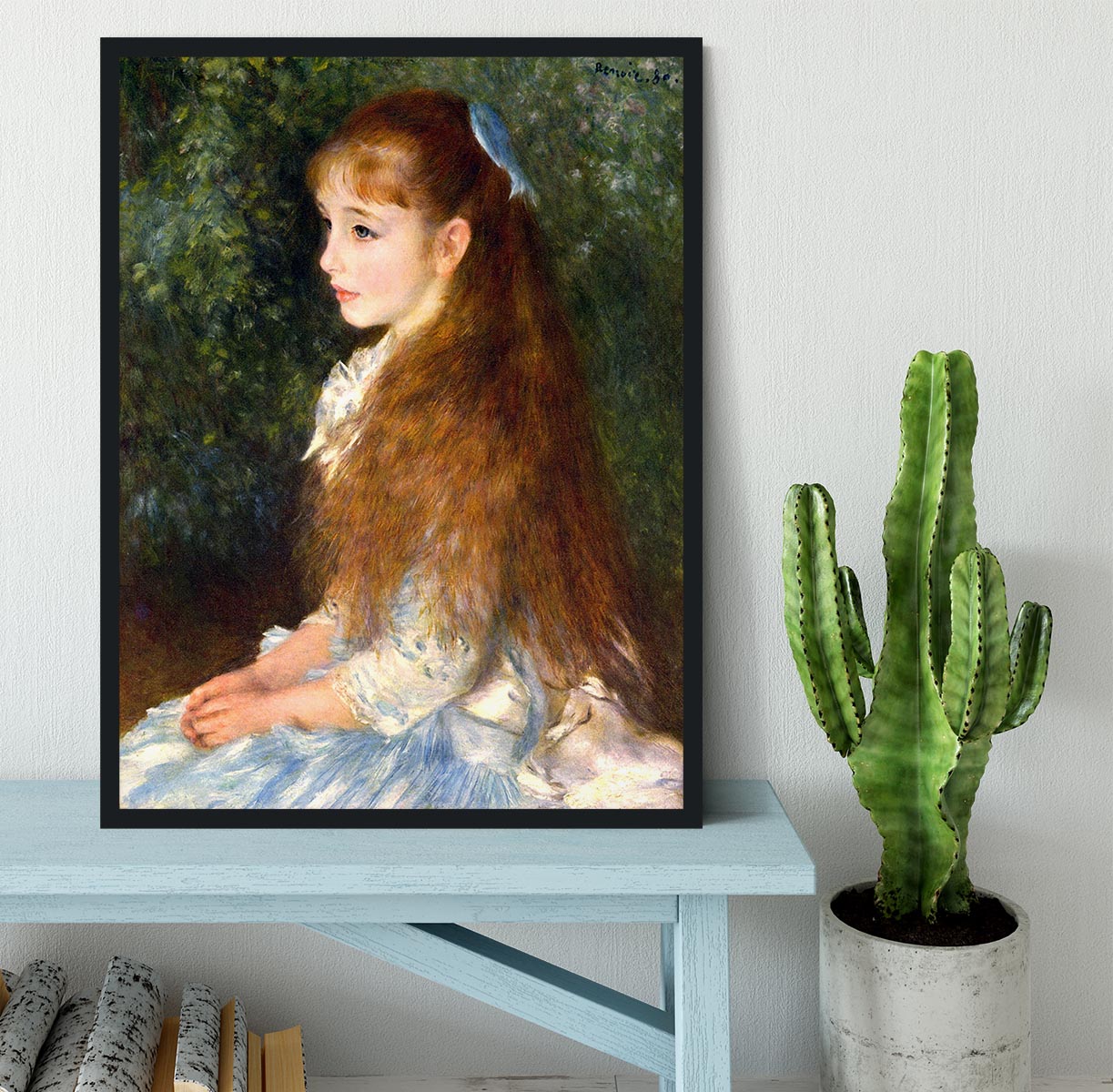 Irene Cahen d Anvers by Renoir Framed Print - Canvas Art Rocks - 2