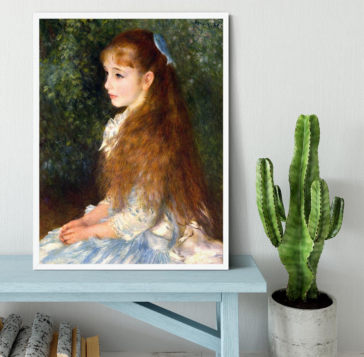 Irene Cahen d Anvers by Renoir Framed Print - Canvas Art Rocks -6