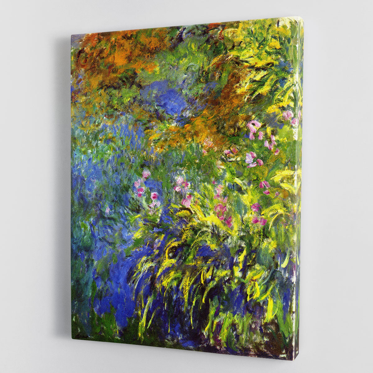 Iris at the sea rose pond 2 by Monet Canvas Print or Poster - Canvas Art Rocks - 1