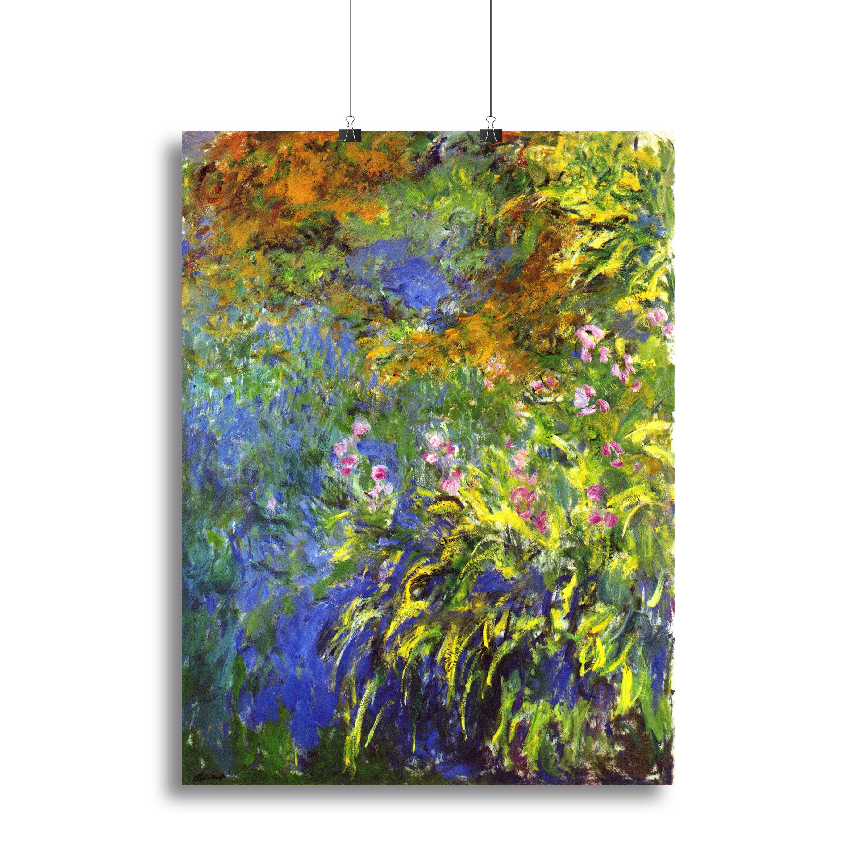 Iris at the sea rose pond 2 by Monet Canvas Print or Poster - Canvas Art Rocks - 2