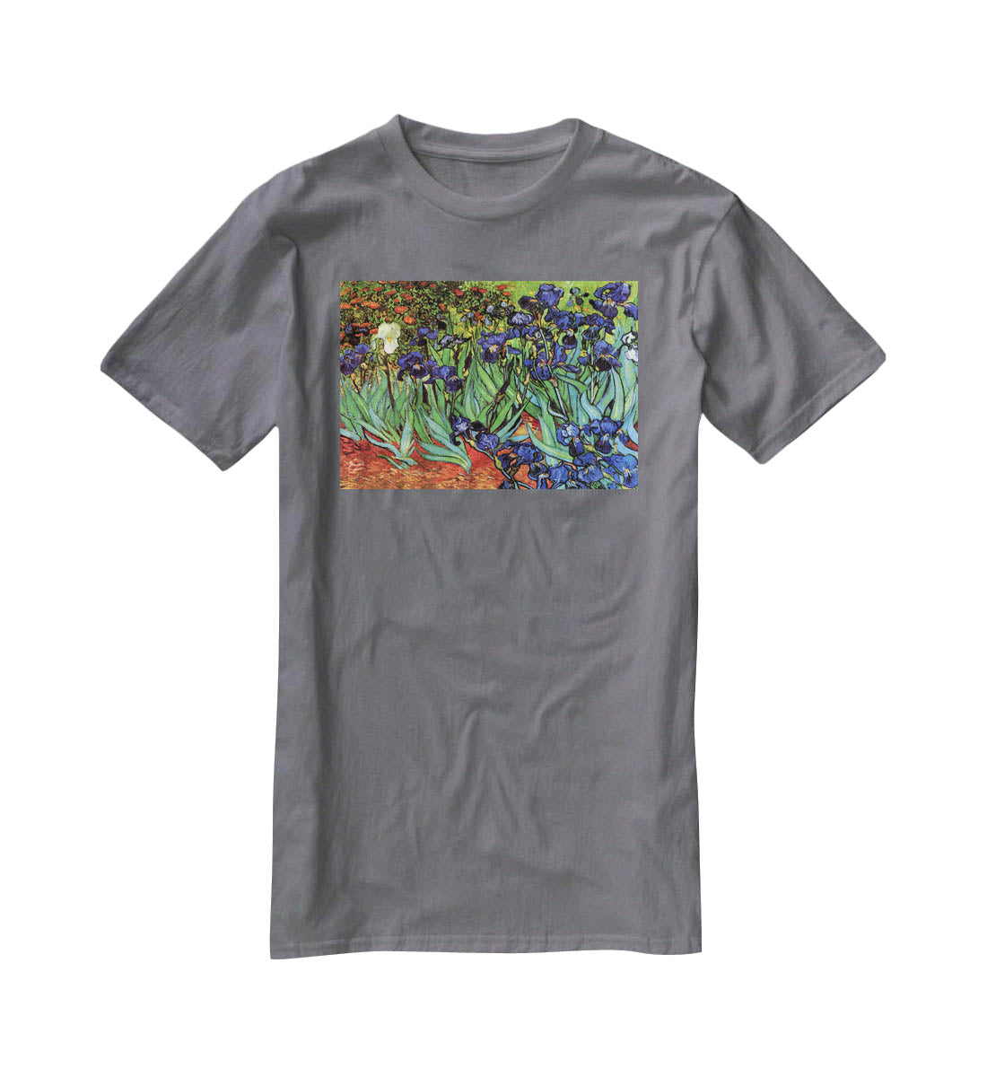 Irises 2 by Van Gogh T-Shirt - Canvas Art Rocks - 3
