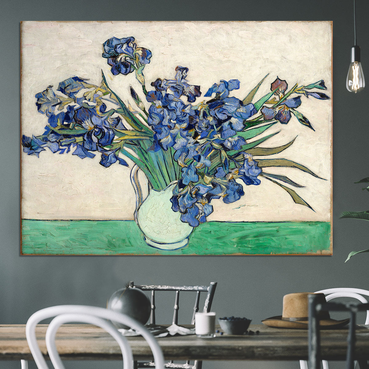 Irises in a vase Canvas Print or Poster - Canvas Art Rocks - 3
