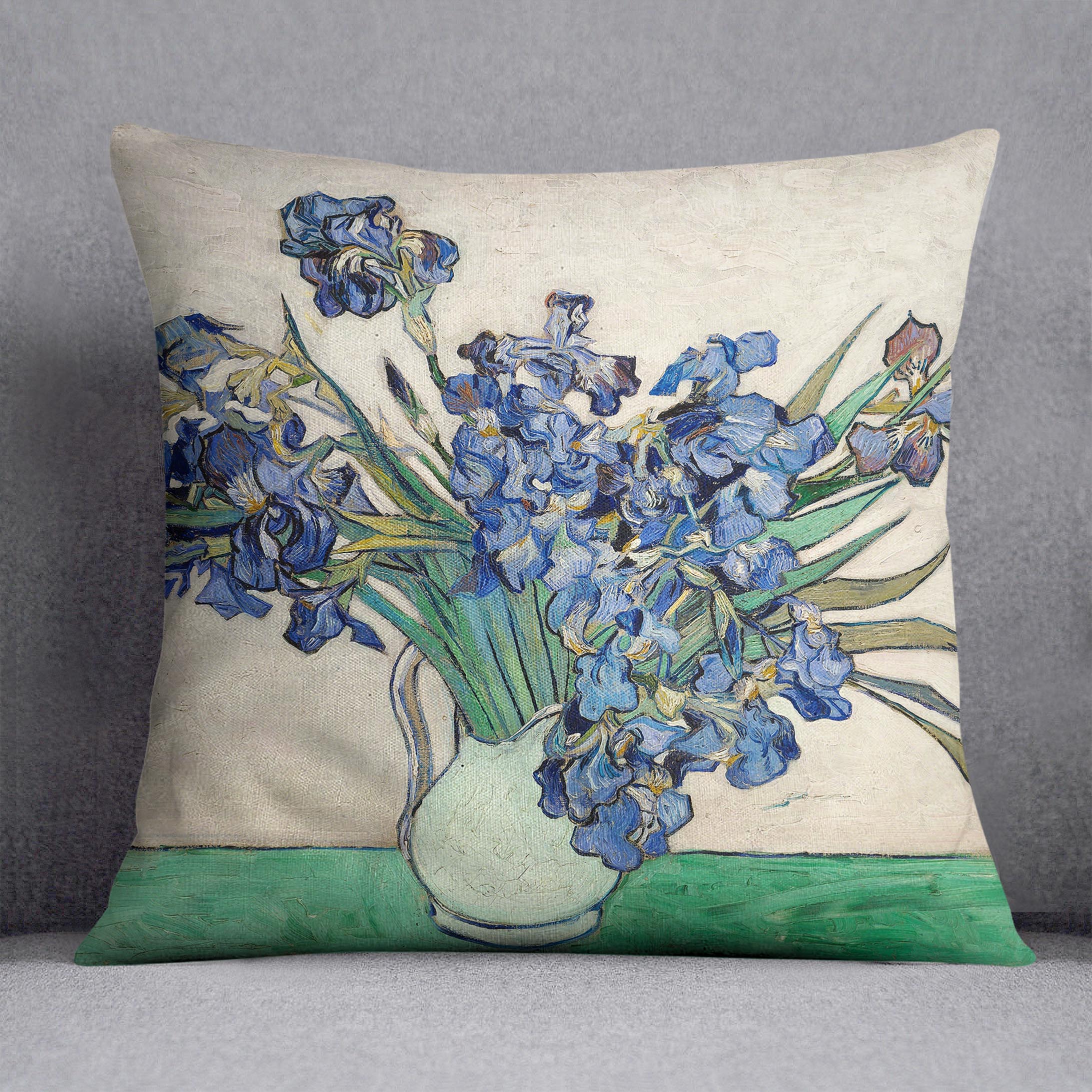 Irises in a vase Cushion