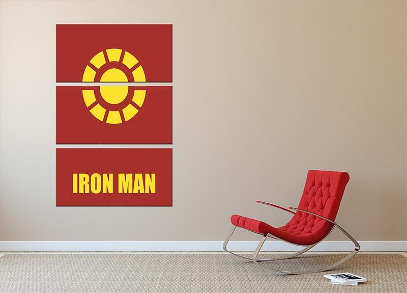 Iron Man Minimal Movie 3 Split Panel Canvas Print - Canvas Art Rocks - 2