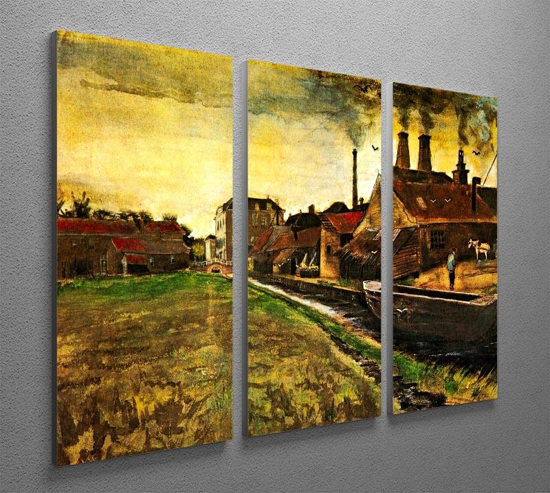 Iron Mill in The Hague by Van Gogh 3 Split Panel Canvas Print - Canvas Art Rocks - 4