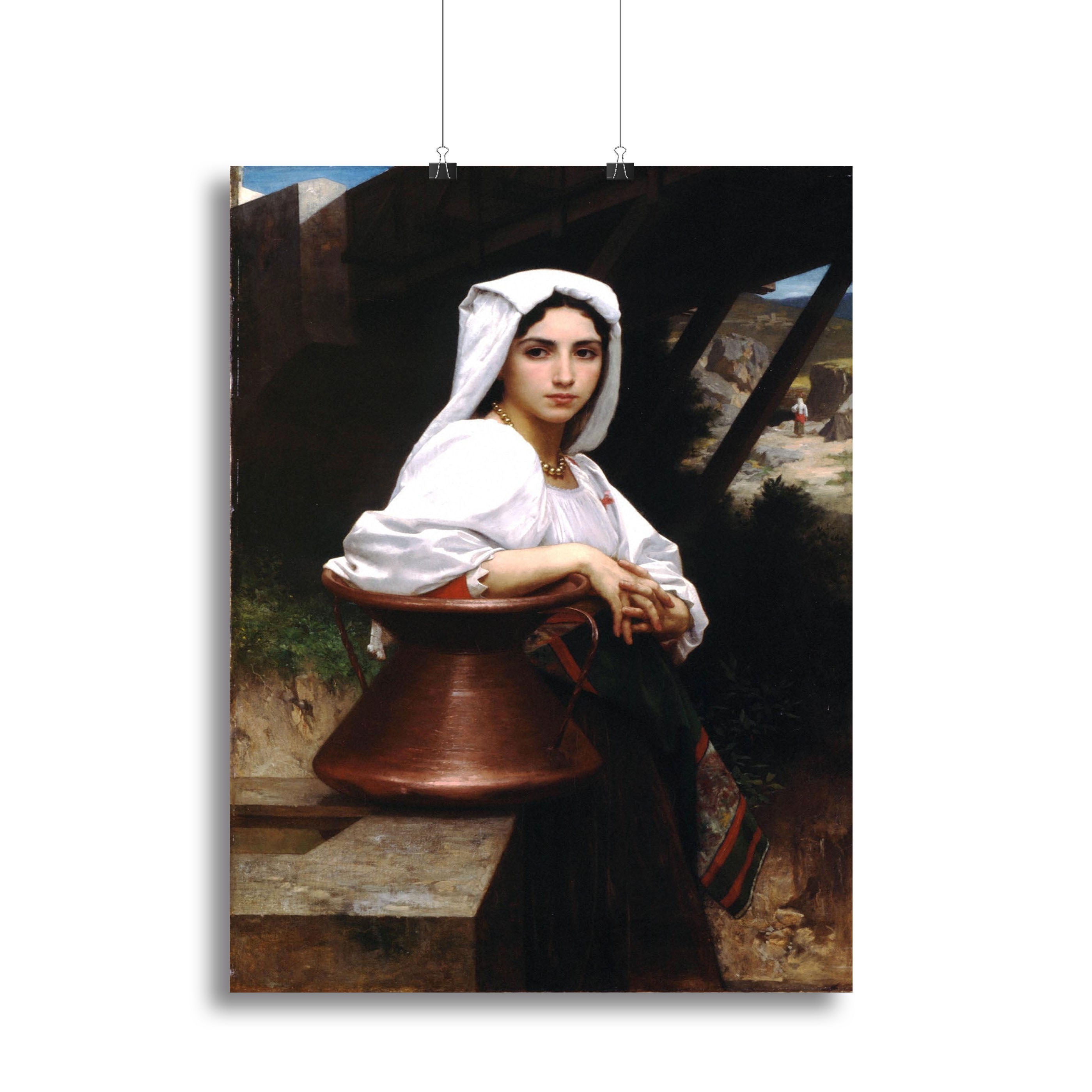 Italian Girl Drawing Water By Bouguereau Canvas Print or Poster - Canvas Art Rocks - 2