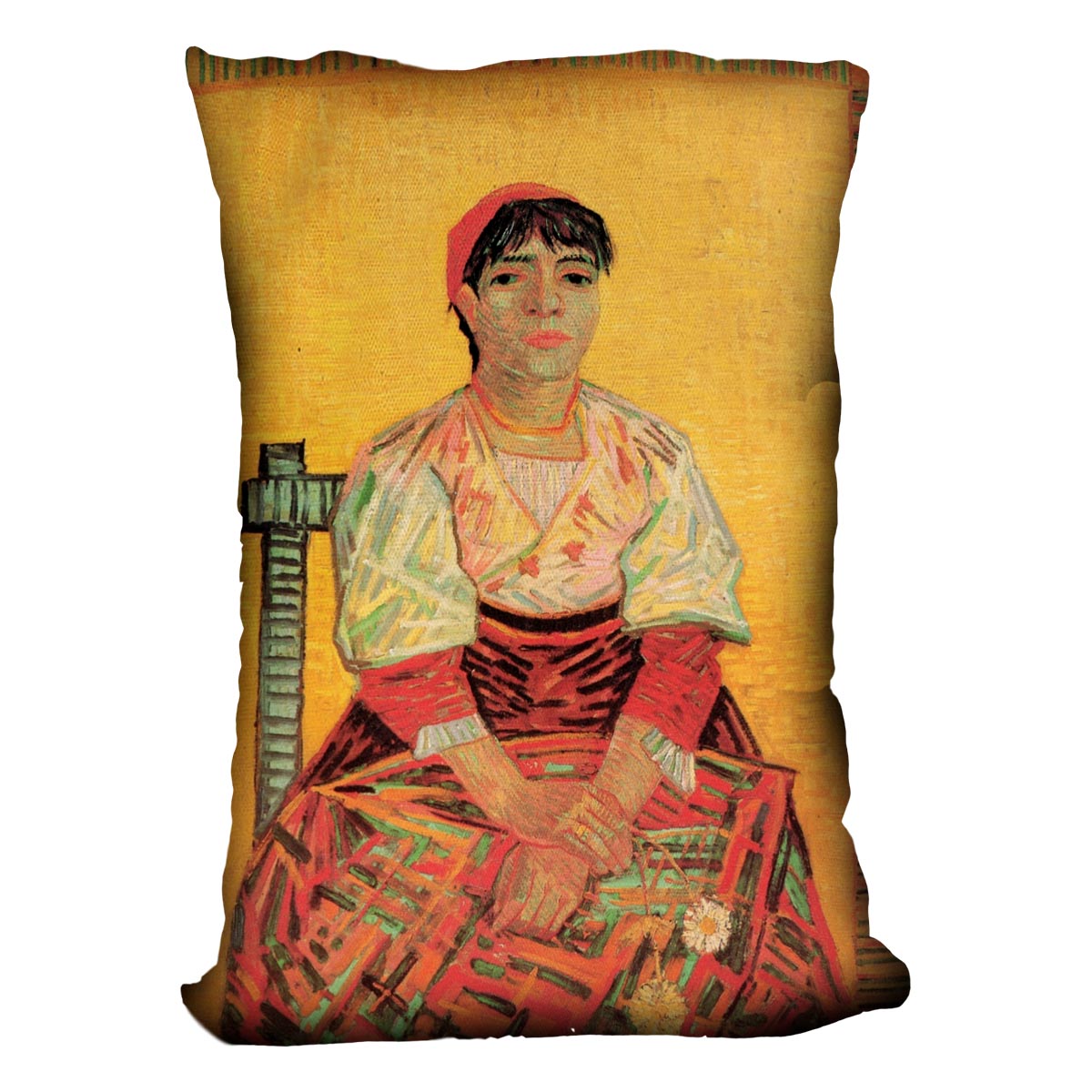 Italian Woman Agostina Segatori by Van Gogh Cushion