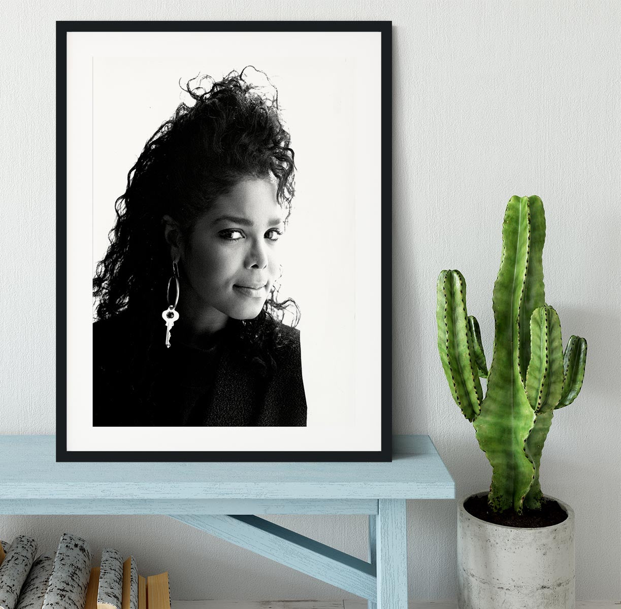 Janet Jackson in 1987 Framed Print - Canvas Art Rocks - 1