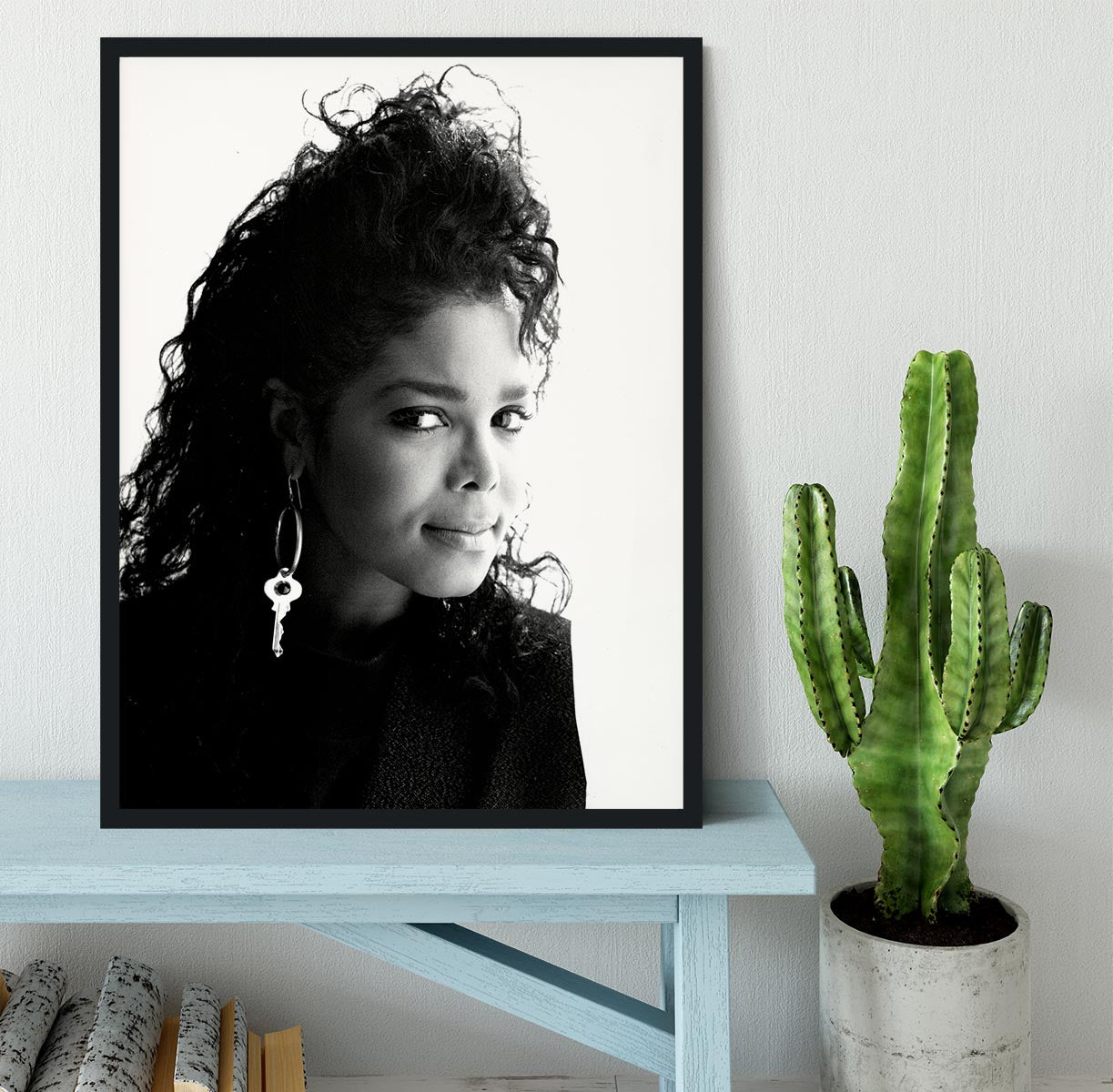 Janet Jackson in 1987 Framed Print - Canvas Art Rocks - 2