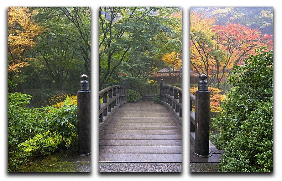 Japanese Garden Oregon in Autumn 3 Split Panel Canvas Print - Canvas Art Rocks - 1