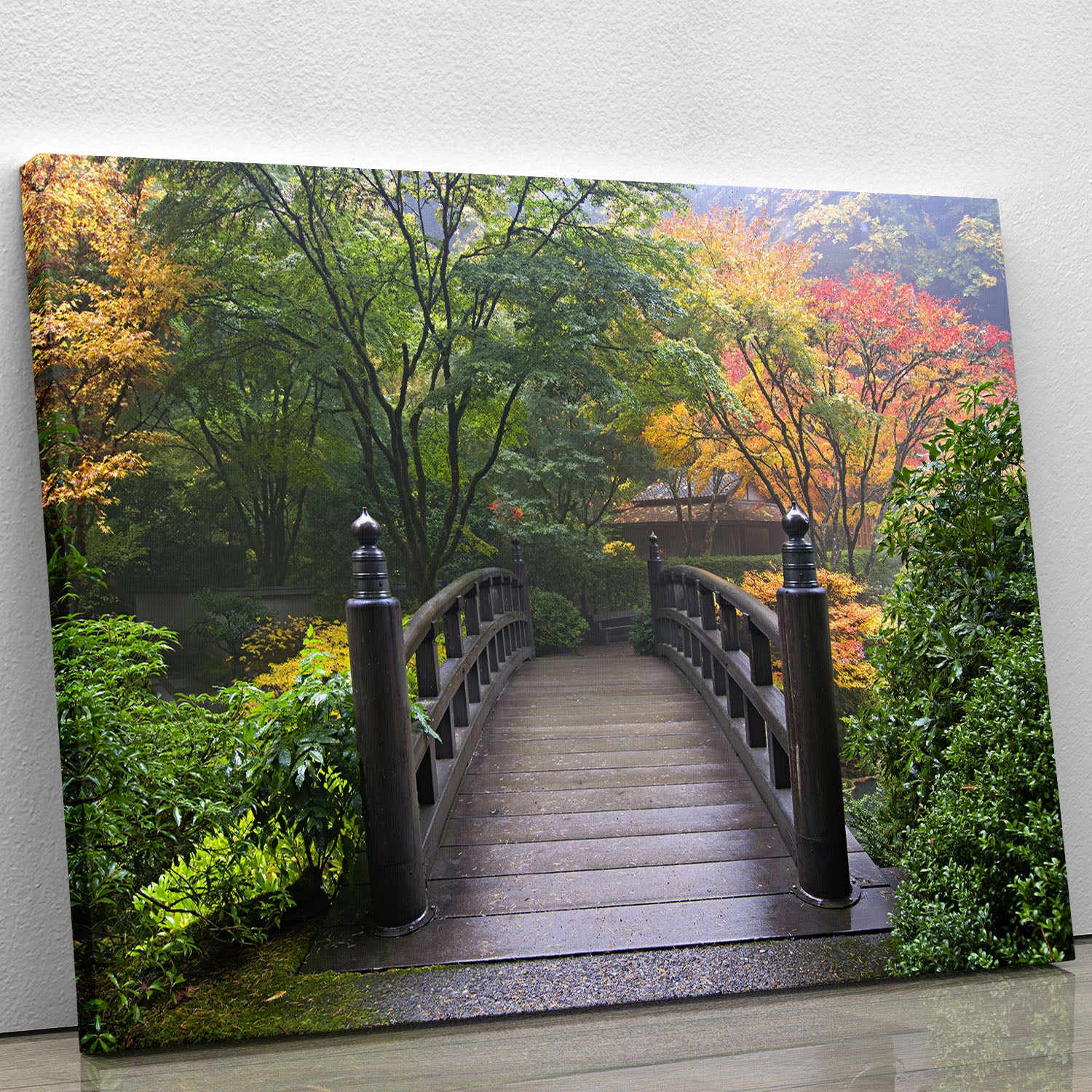 Japanese Garden Oregon in Autumn Canvas Print or Poster - Canvas Art Rocks - 1