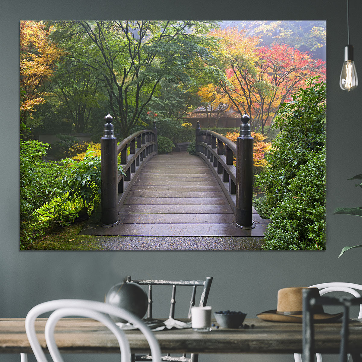Japanese Garden Oregon in Autumn Canvas Print or Poster - Canvas Art Rocks - 3