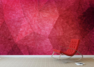 Japanese paper red background Wall Mural Wallpaper - Canvas Art Rocks - 2