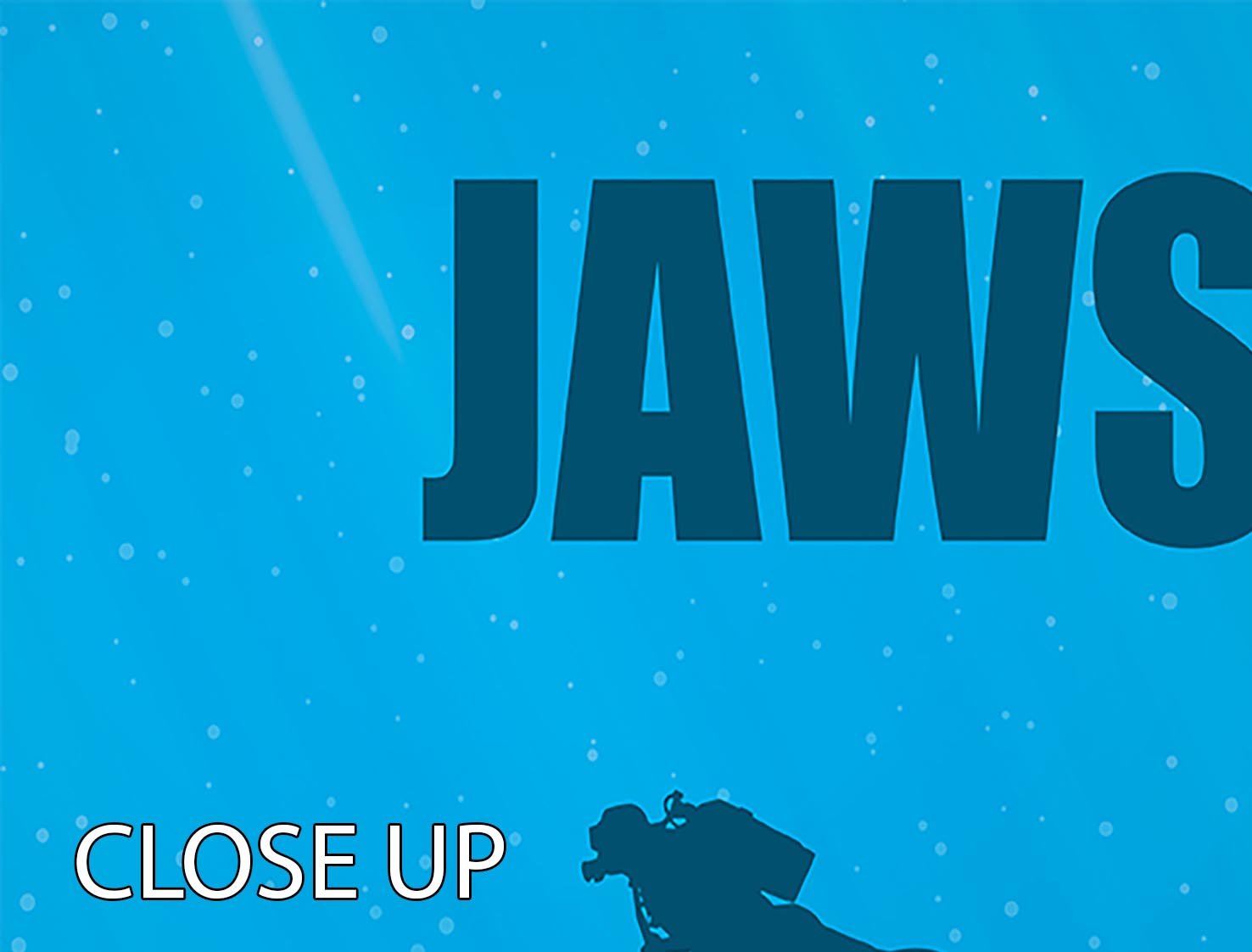 Jaws Minimal Movie 3 Split Panel Canvas Print - Canvas Art Rocks - 3