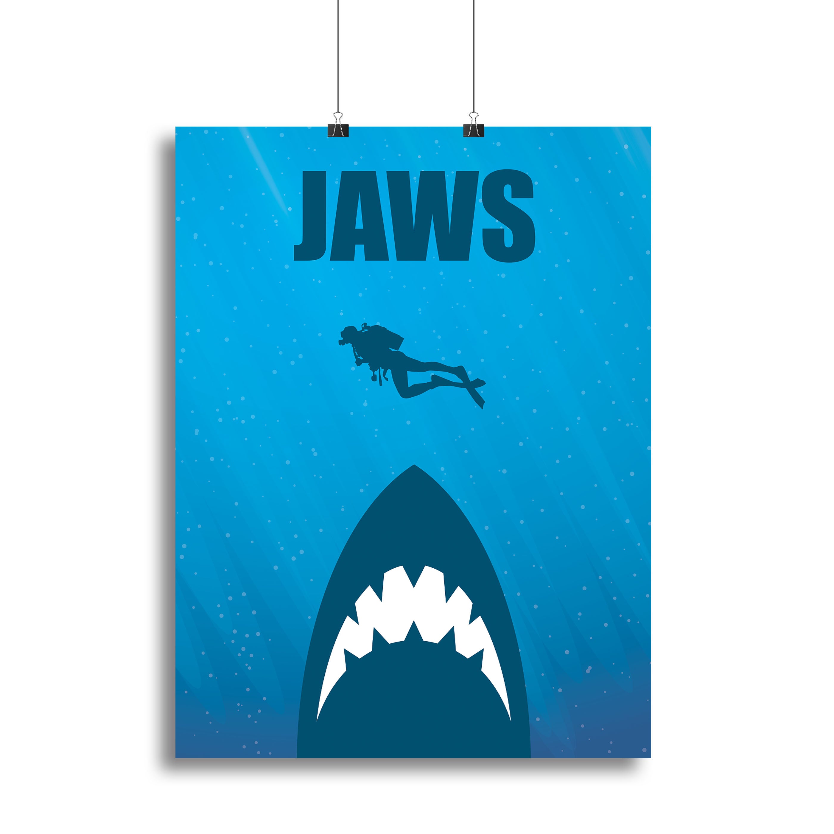 Jaws Minimal Movie Canvas Print or Poster - Canvas Art Rocks - 2