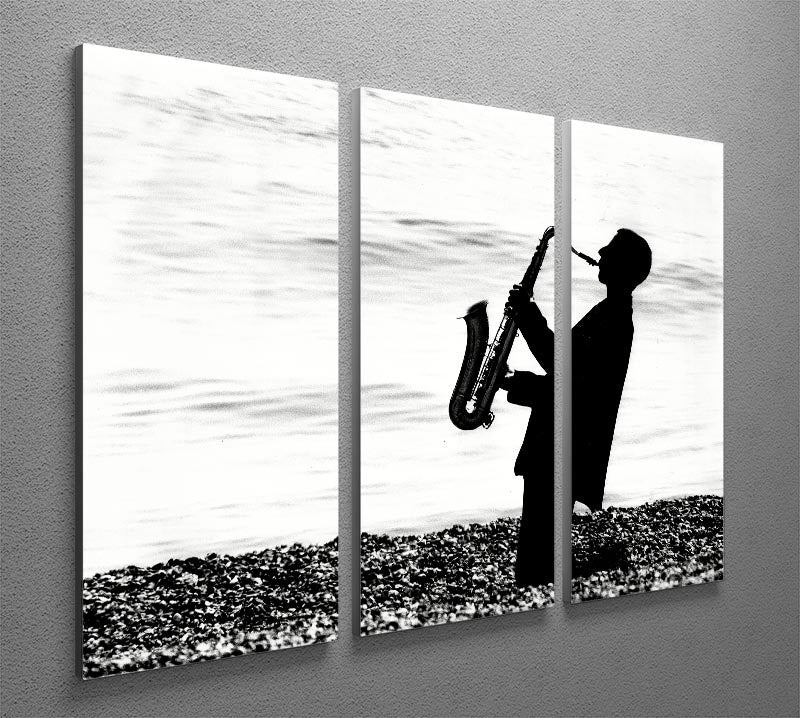 Jazz on the beach 3 Split Panel Canvas Print - Canvas Art Rocks - 2