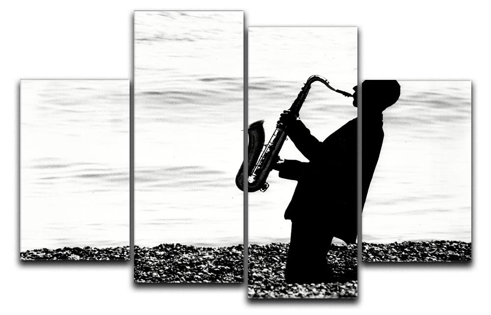 Jazz on the beach 4 Split Panel Canvas - Canvas Art Rocks - 1