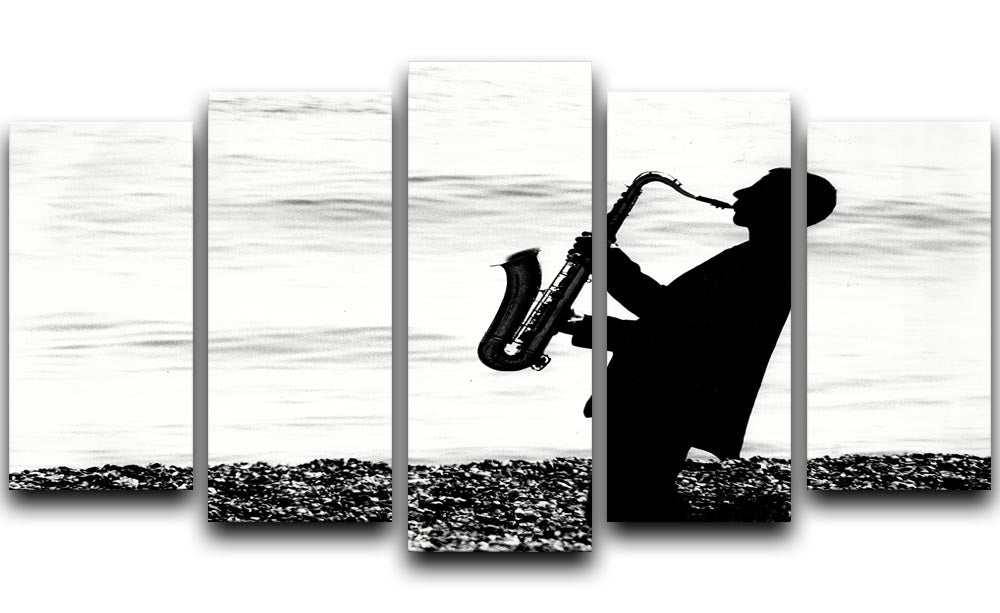 Jazz on the beach 5 Split Panel Canvas - Canvas Art Rocks - 1