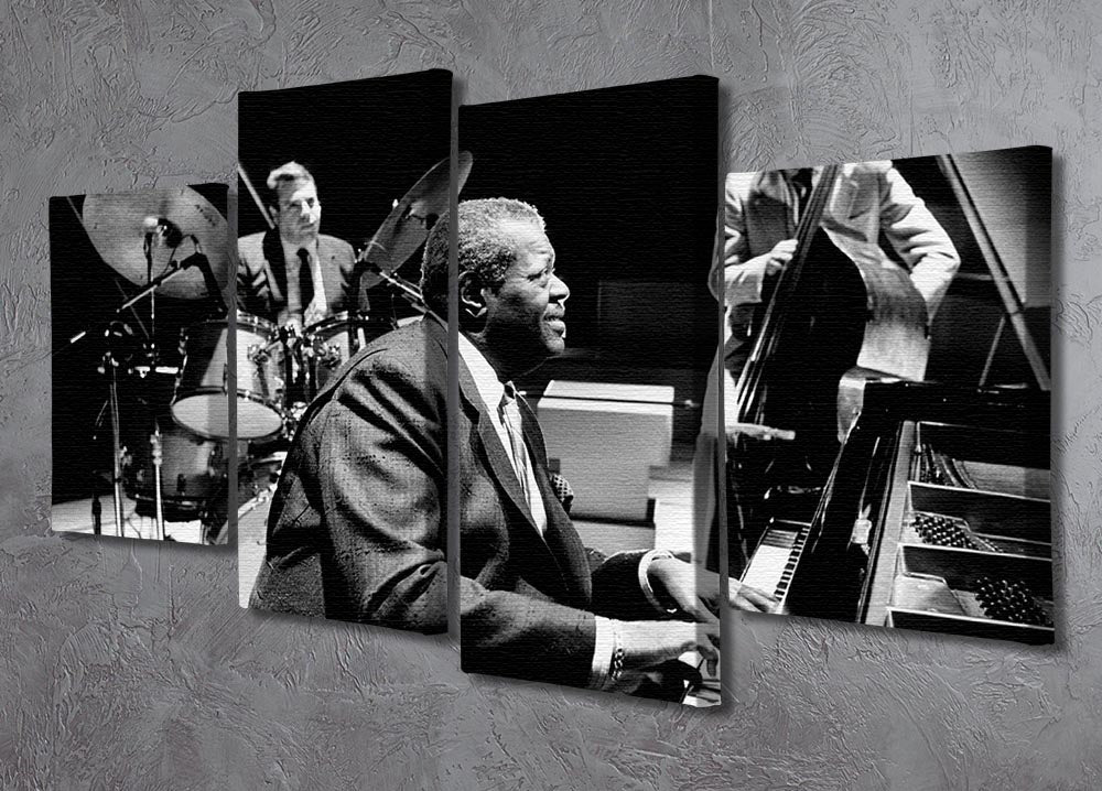 Jazz pianist Oscar Peterson 4 Split Panel Canvas - Canvas Art Rocks - 2