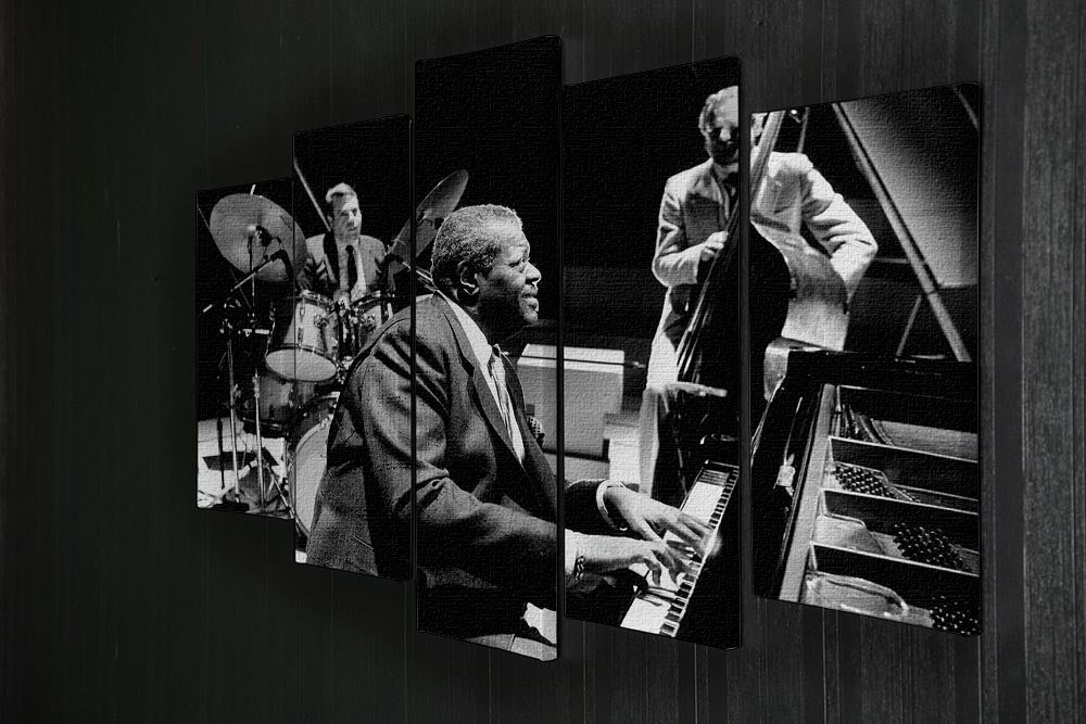 Jazz pianist Oscar Peterson 5 Split Panel Canvas - Canvas Art Rocks - 2