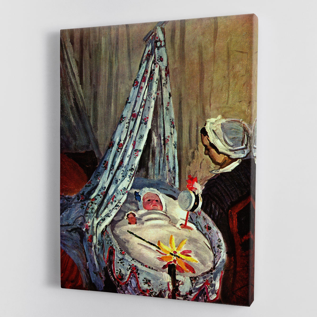 Jean Monet in the cradle by Monet Canvas Print or Poster - Canvas Art Rocks - 1