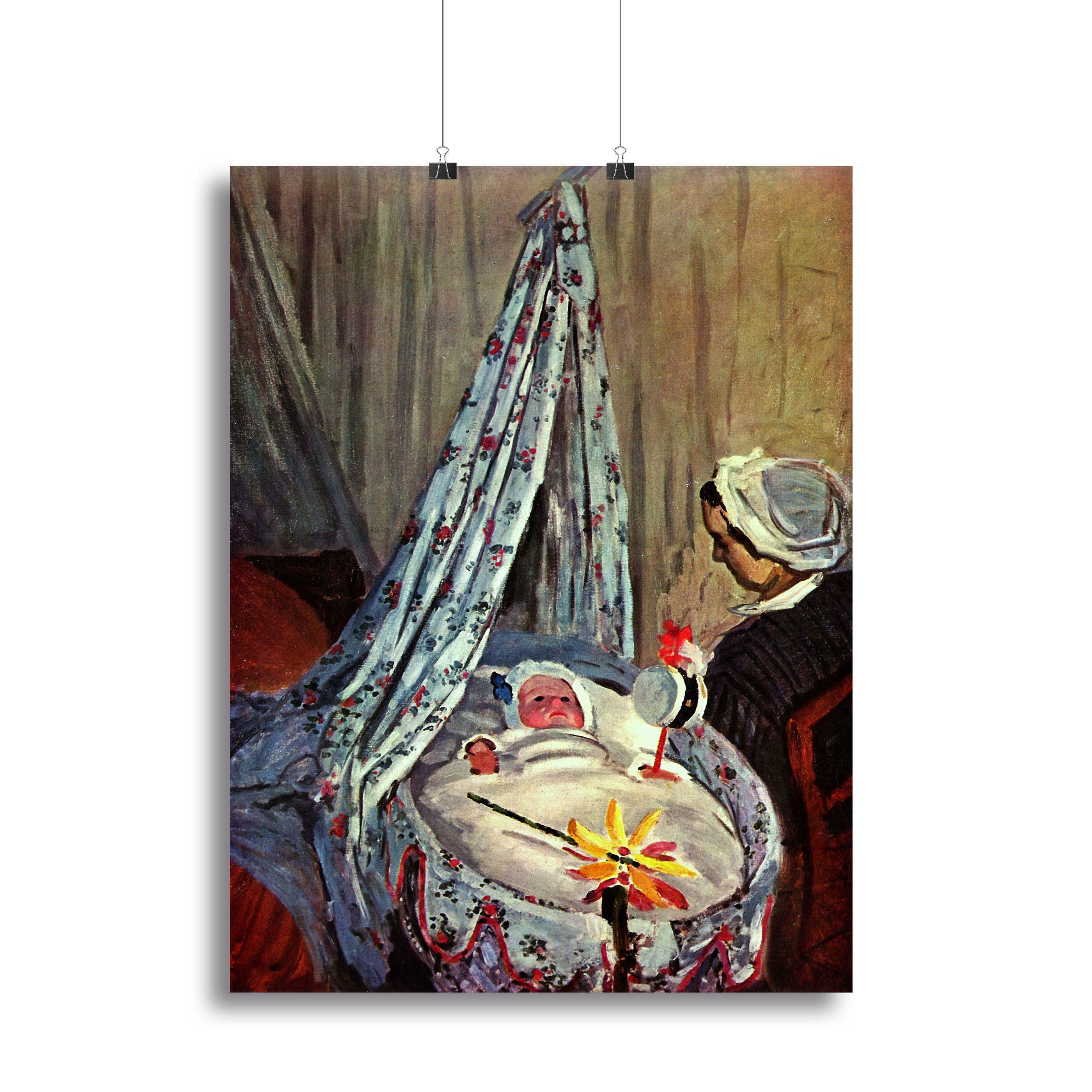 Jean Monet in the cradle by Monet Canvas Print or Poster - Canvas Art Rocks - 2