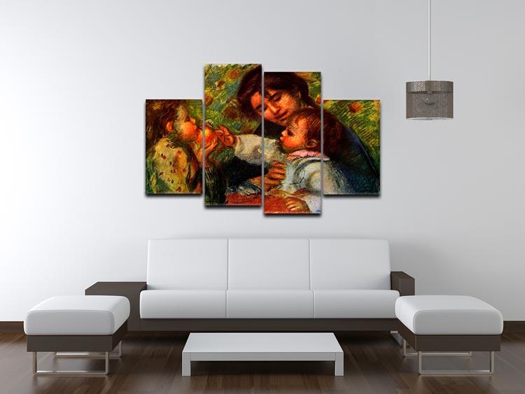 Jean Renoir and Gabrielle by Renoir 4 Split Panel Canvas - Canvas Art Rocks - 3