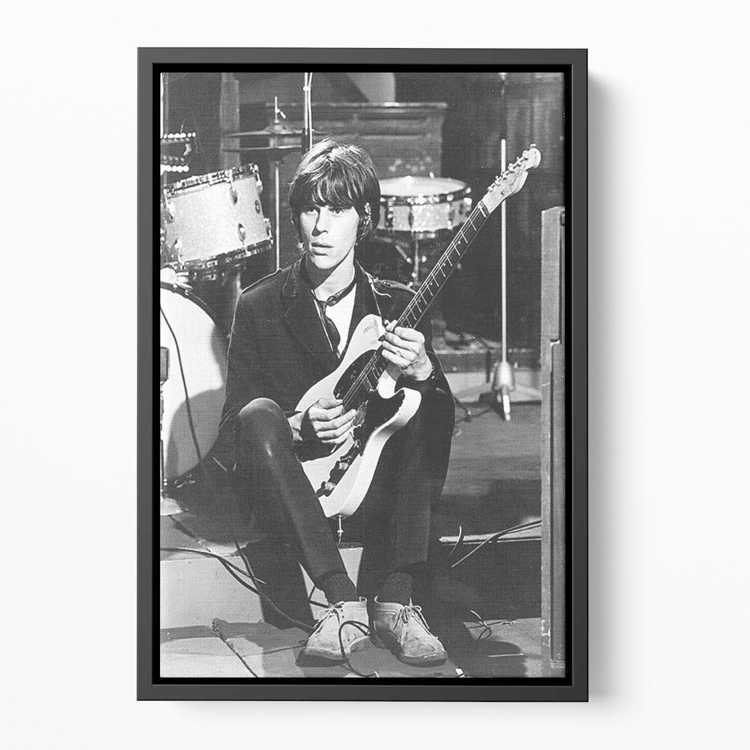 Jeff Beck in 1967 Floating Framed Canvas