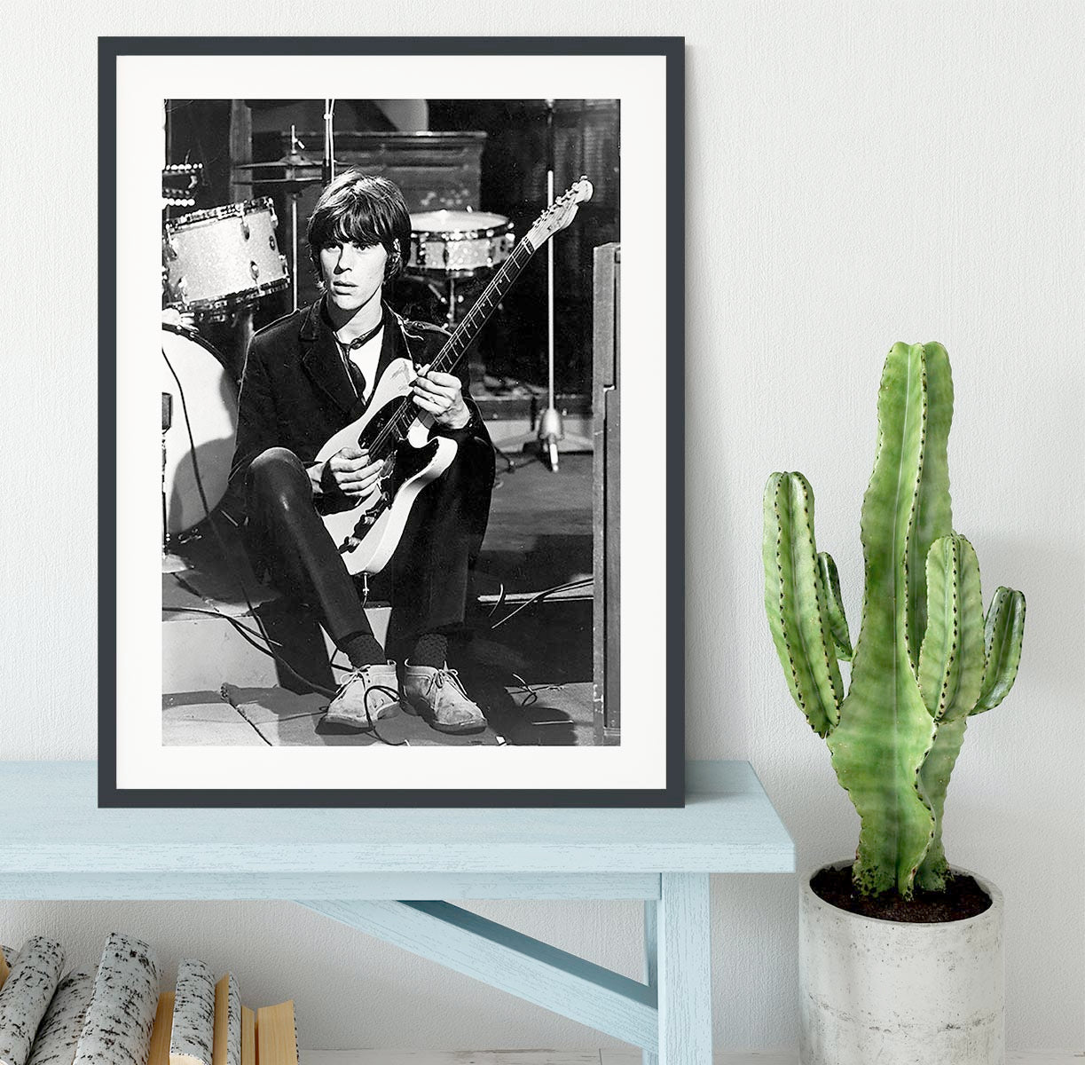 Jeff Beck in 1967 Framed Print - Canvas Art Rocks - 1