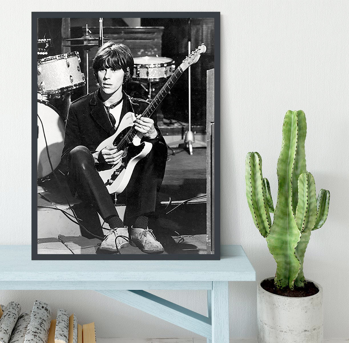 Jeff Beck in 1967 Framed Print - Canvas Art Rocks - 2