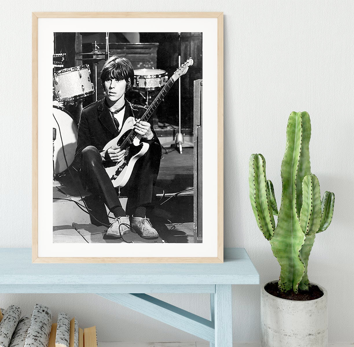 Jeff Beck in 1967 Framed Print - Canvas Art Rocks - 3