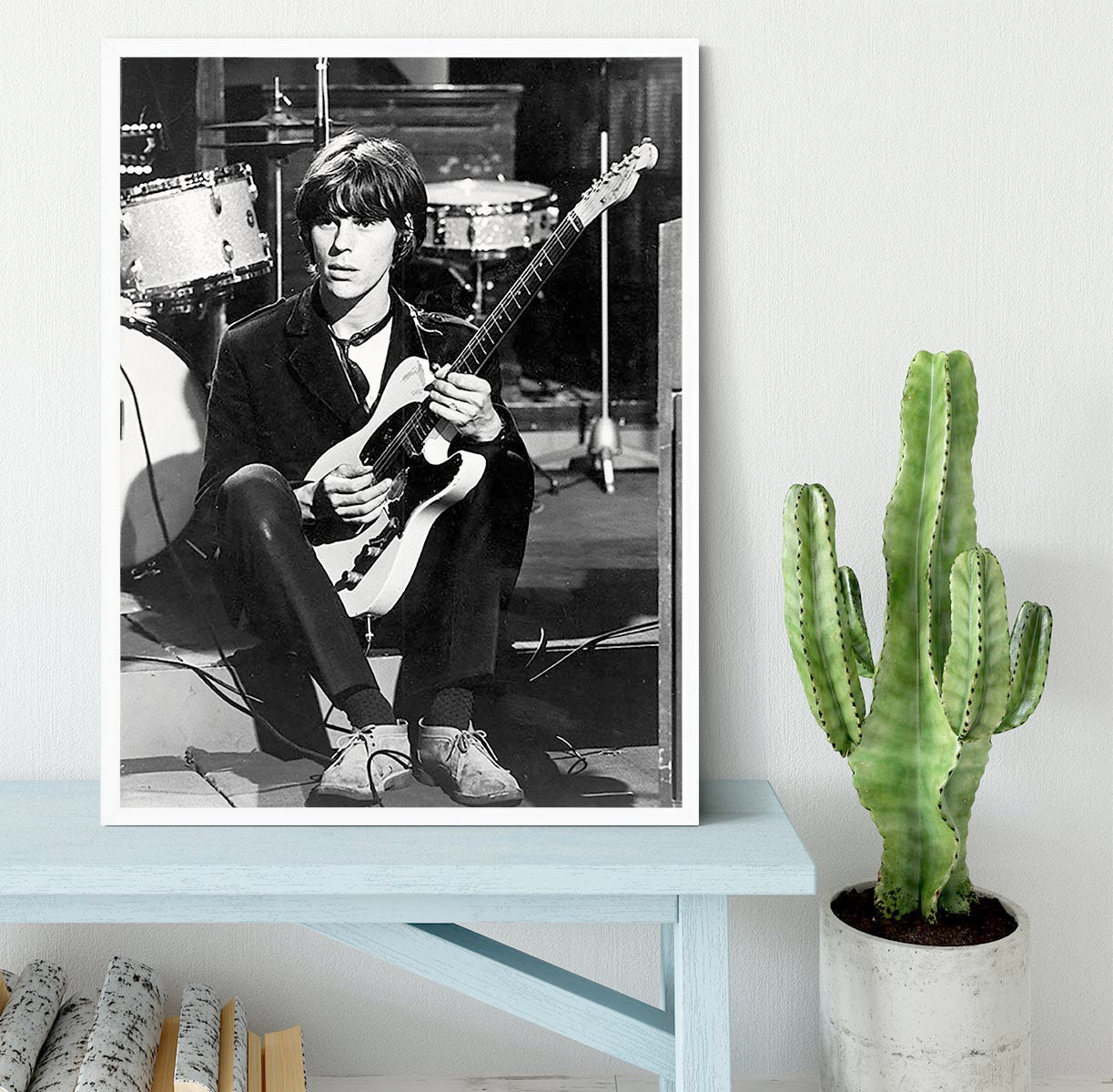 Jeff Beck in 1967 Framed Print - Canvas Art Rocks -6