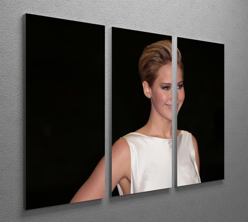 Jennifer Lawrence 3 Split Panel Canvas Print - Canvas Art Rocks - 2