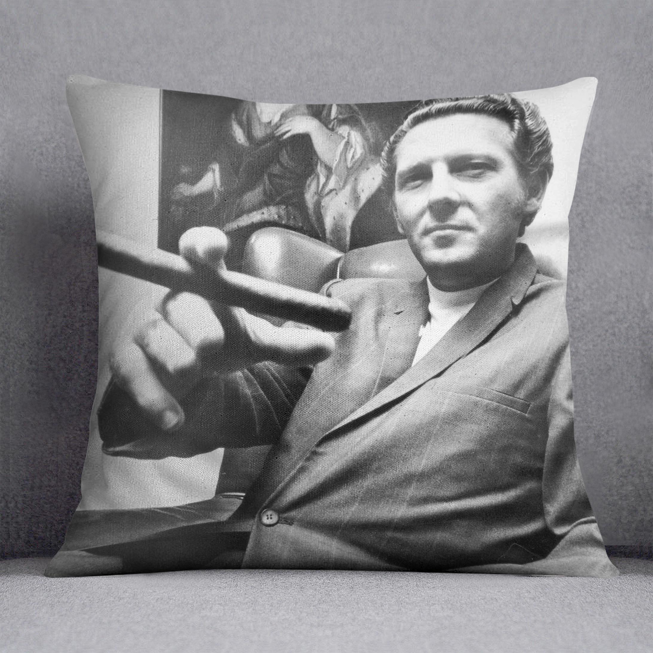 Jerry Lee Lewis in 1968 Cushion - Canvas Art Rocks - 1