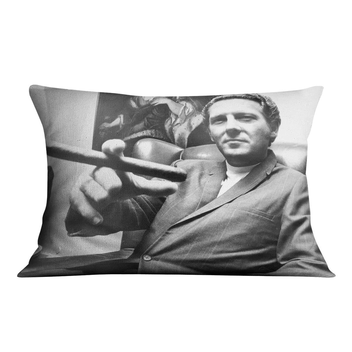 Jerry Lee Lewis in 1968 Cushion - Canvas Art Rocks - 4
